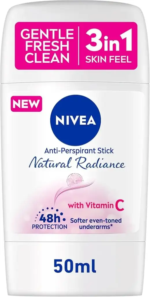 NIVEA Antiperspirant Stick for Women, 48h Protection, Natural Radiance Vitamin C, 50ml