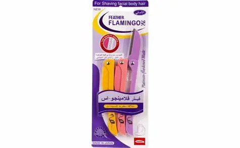Feather Safety Razor Flamingos