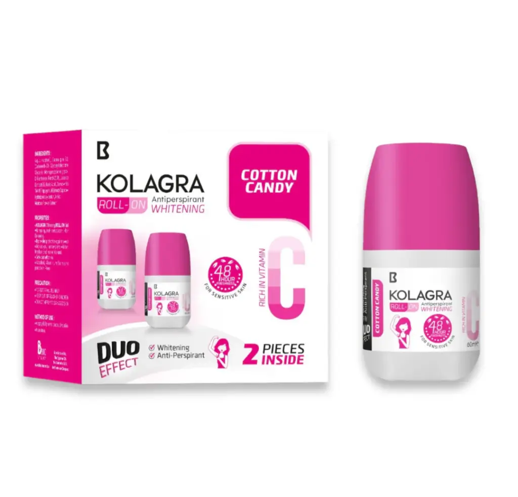 Kolagra Cotton Candy Whitening Roll on 60ml 1+1