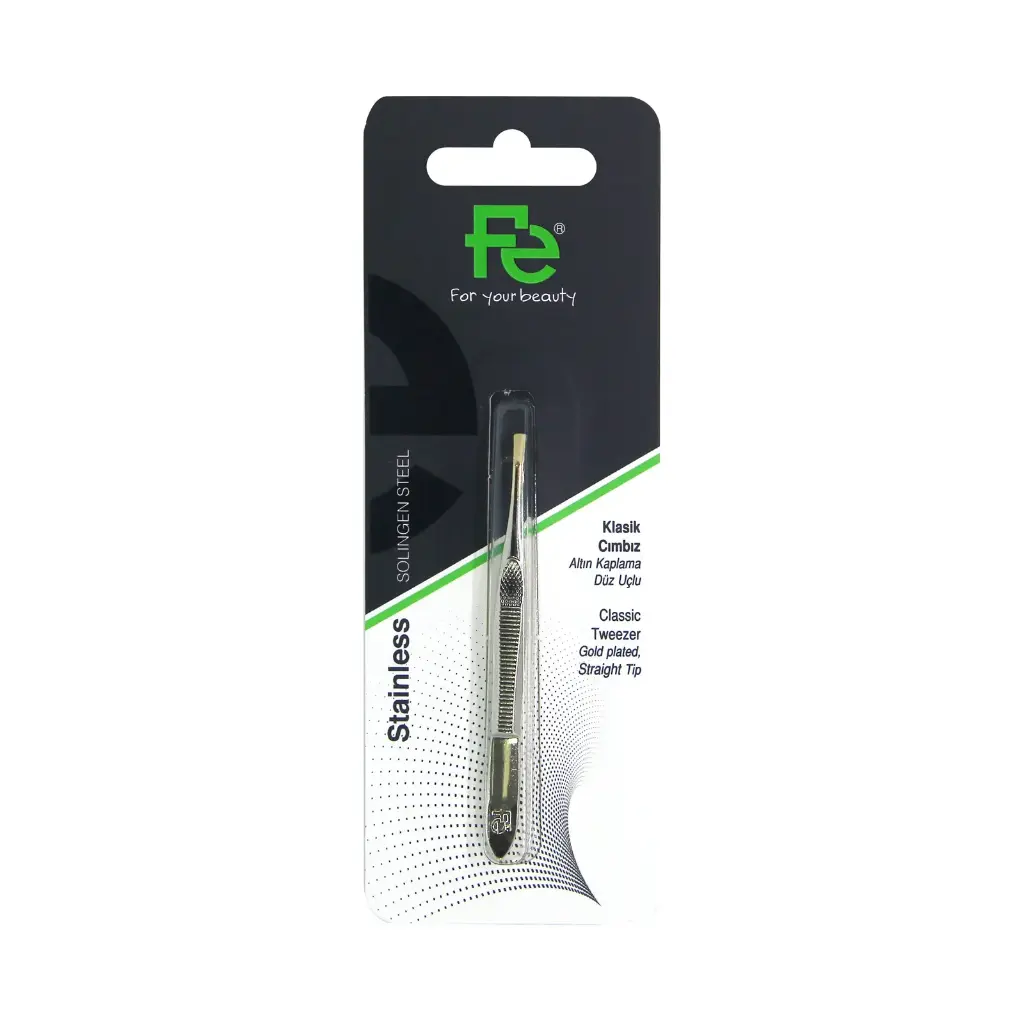 FE Classic Tweezer Gold Plated Straight Tip