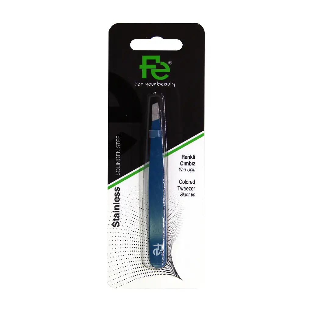 Fe Colored Tweezer Slant Tip FEP1032