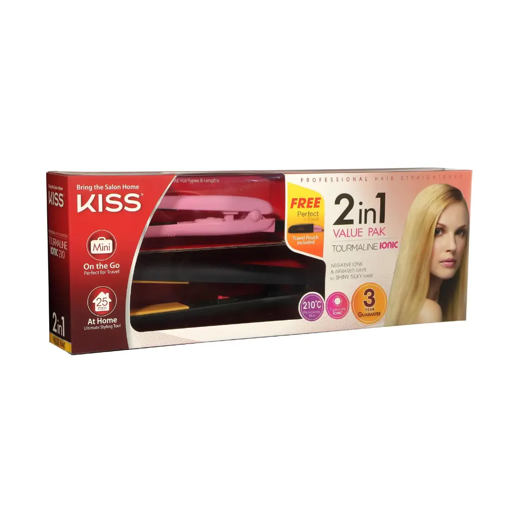Kiss KFI02EU 2-in-1 Ceramic Tourmaline Hair Straightener