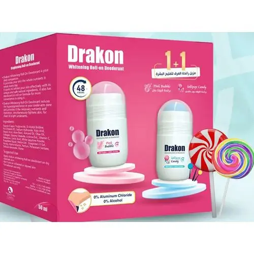 Drakon Rollon Pink Bubble + Lolly pop 50ml 1+1