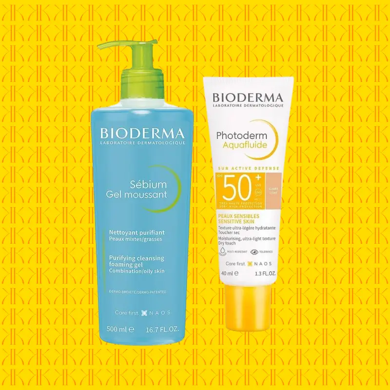 Bioderma Sebium Purifying Foaming Gel + Bioderma Photoderm SPF 50+ Aquafluide Cream - 40ml