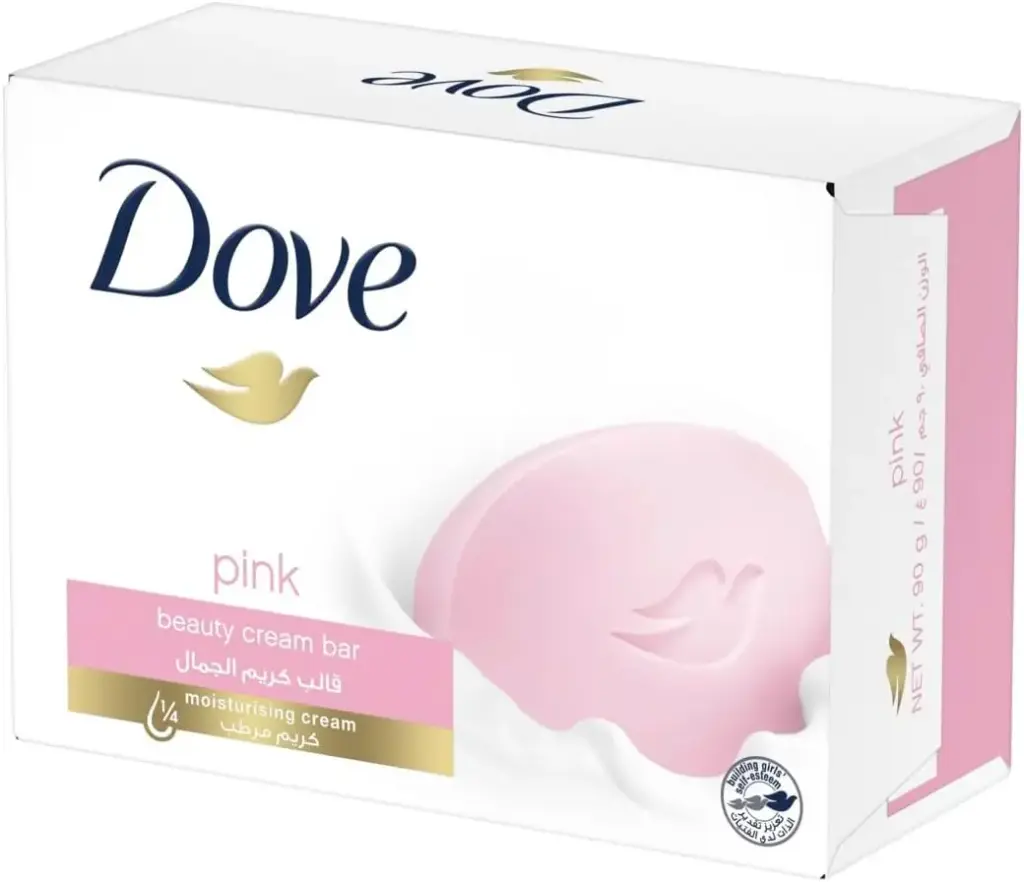 Dove Beauty Cream Bar Soap Pink Made with moisturizing cream 90G