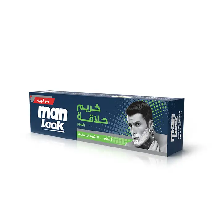 Man Look Shaving Cream With Aloe Vera Extract For Sensitive Skin - 40 G