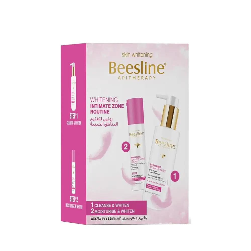 Beesline Whitening Sensitive Zone Cream - 50 ml & Whitening Intimate Wash Zone Routine - 200 ml (1+1) Promo Pack