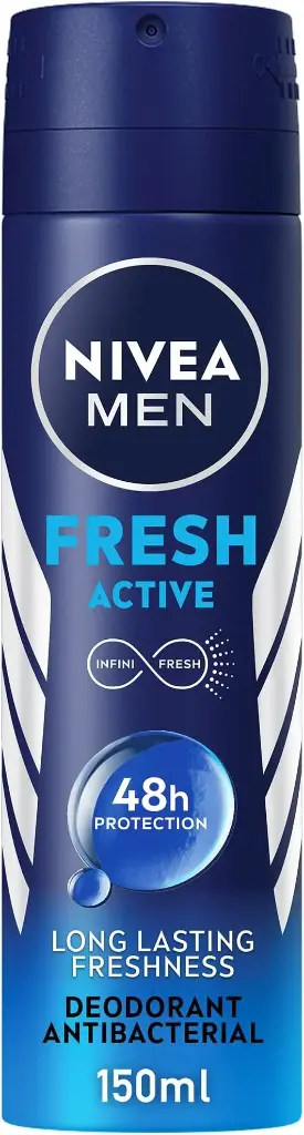 NIVEA MEN Fresh Active, Antiperspirant for Men, Fresh Scent, Spray 150ml