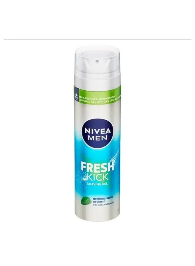 NIVEA Men Fresh & Cool Kick Shaving Gel 200ml