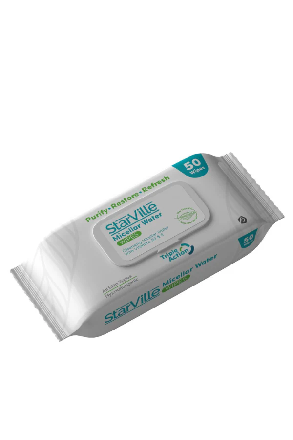 StarVille Micellar Water Wipes 50 Pcs