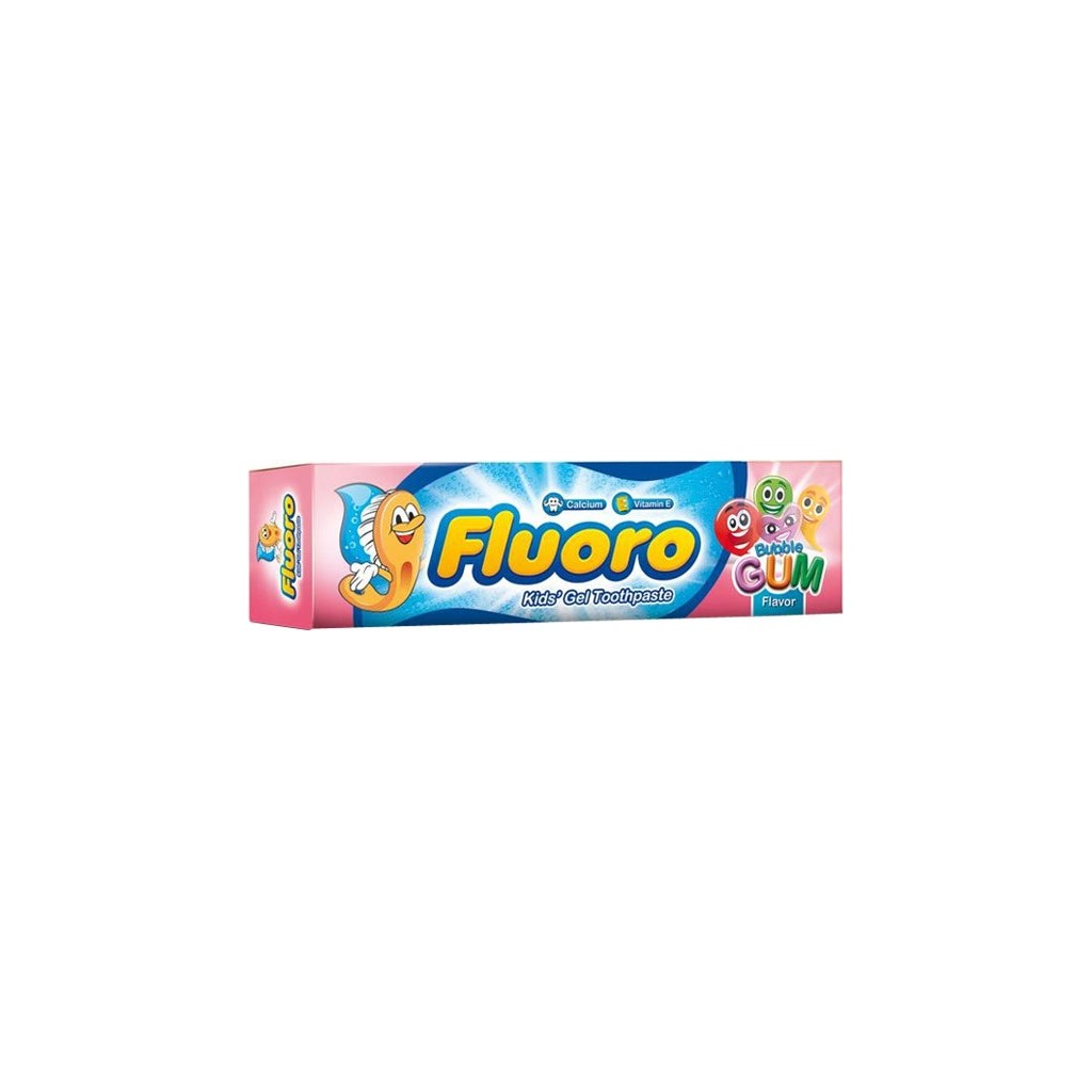 Eva Fluoro Bubble Gum Flavour Gel Toothpaste 60g