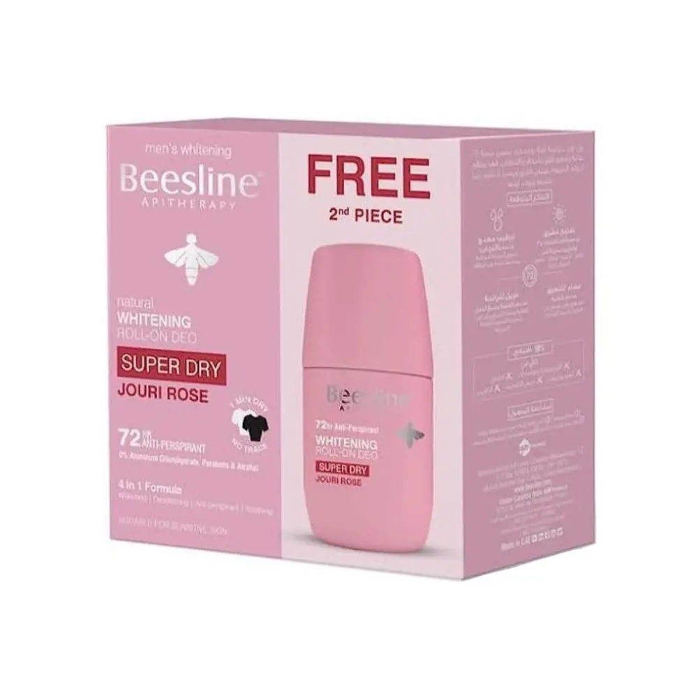 Beesline Whitening Roll On Deodorant Jouri Rose 1+1 Free Offer - 50ml
