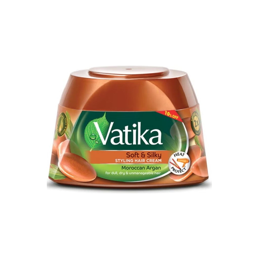 Vatika Natural Argan Styling Cream Nourishes & Protects 65ml