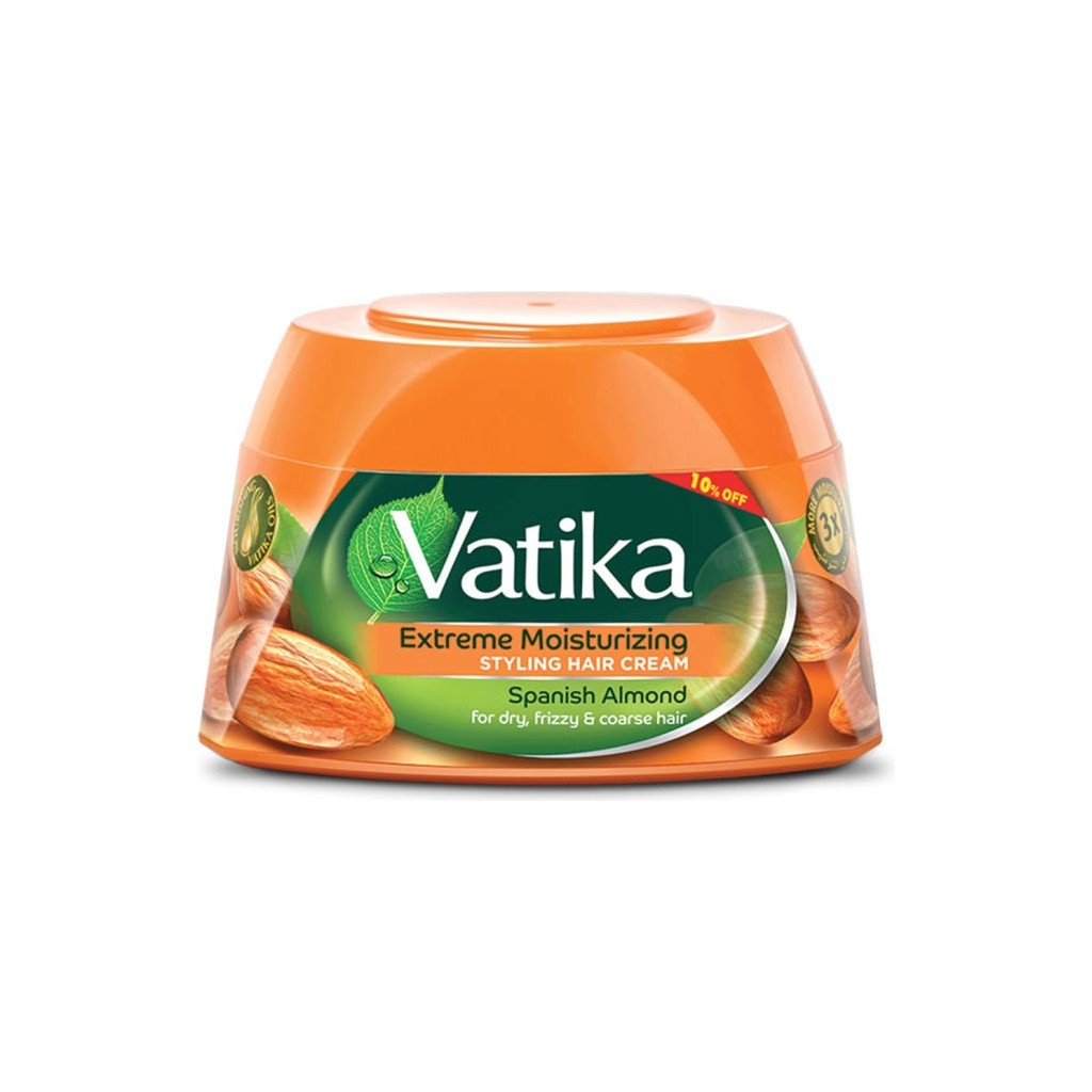 Vatika Naturals Extreme Moisturizing Hair Styling Cream with Spanish Almond Extracts - 125ml