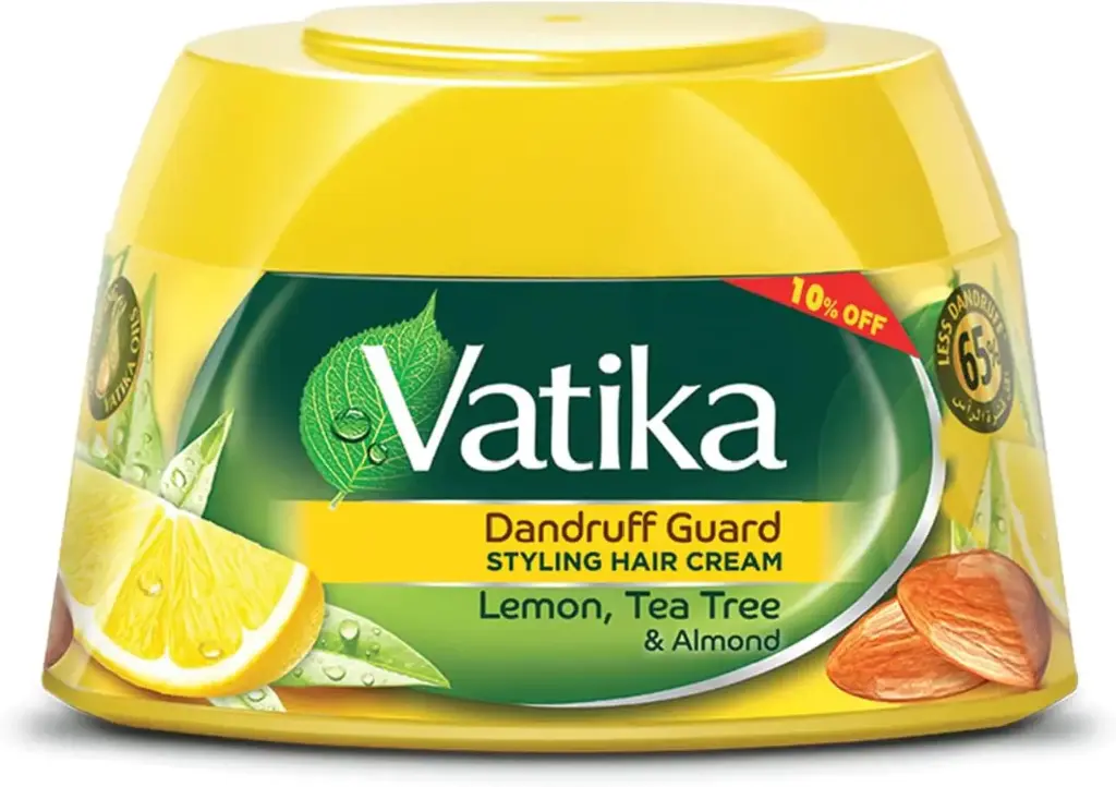 Vatika Naturals Anti-Dandruff Guard Styling Hair Cream with Lemon, Tea Tree & Almond (125ml)