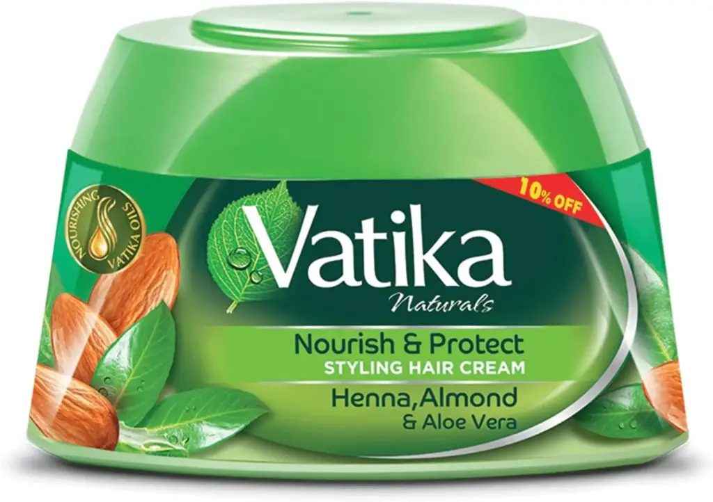Vatika Naturals Nourish & Protect Styling Hair Cream with Henna, Almond & Aloe Vera (125ml)