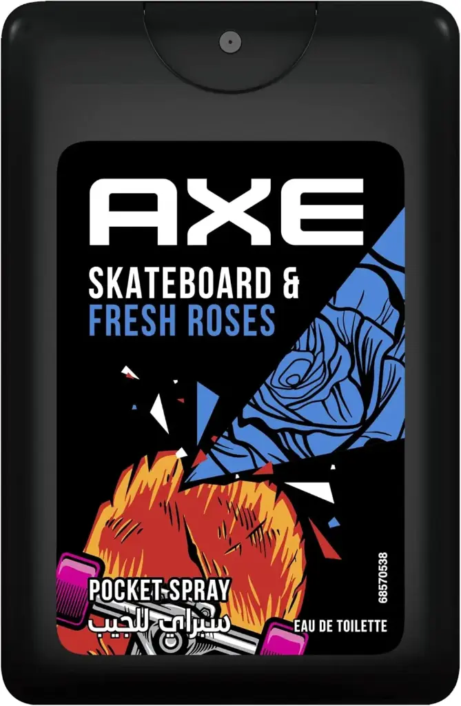 Axe Pocket For Men Skateboard & Fresh Roses 17ML