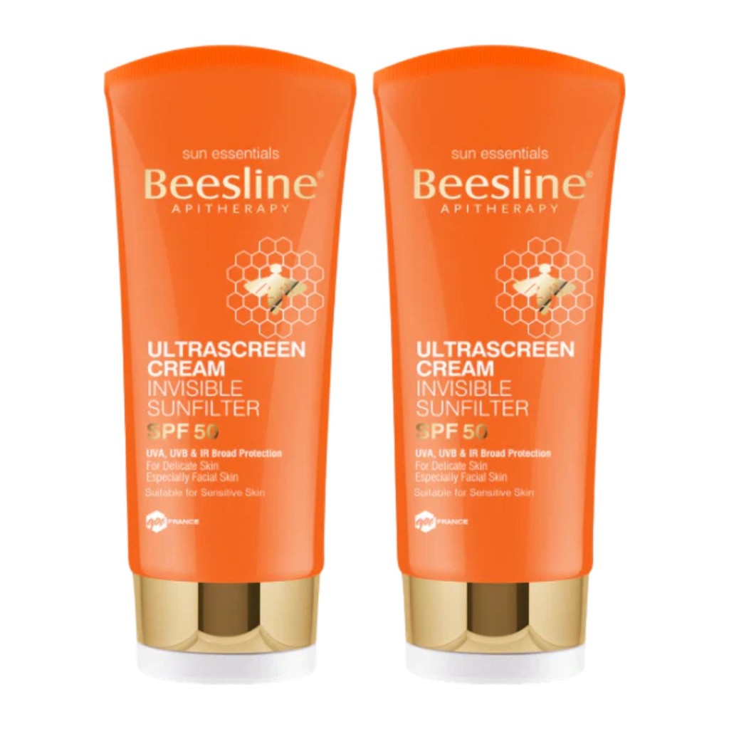 Beesline Ultrascreen Invisible Sunfilter Pack Of 2 Orange 2×60ml