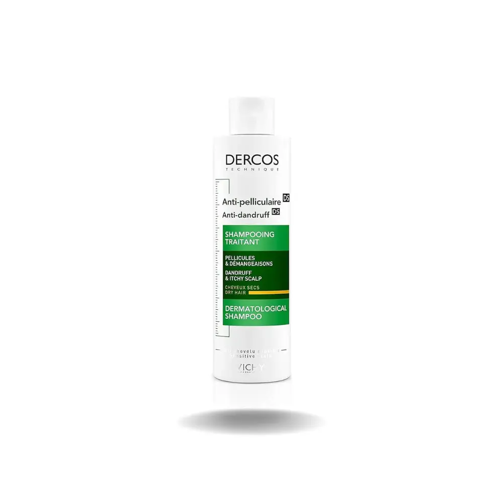 VICHY Dercos ANTI-DANDRUFF SHAMPOO FOR DRY Hair (Green) - 200 Ml