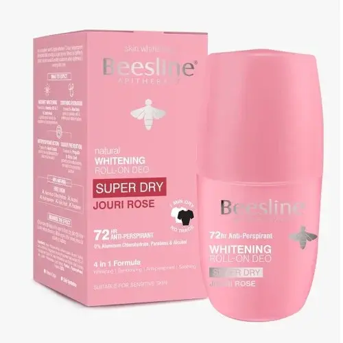 Beesline Roll-On Deodorant for Extra Dryness, Jouri Rose, 50ml