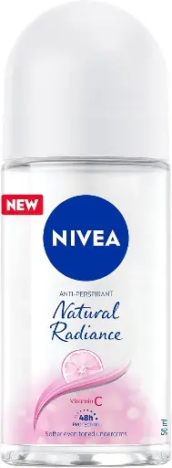 [koz167] NIVEA Natural Radiance Antiperspirant Roll-on for Women - 50ml