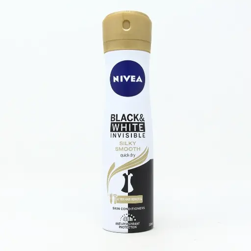 [koz174] Nivea Black & White Invisible Silky Smooth Anti-Perspirant Spray for Women, 150ml