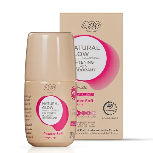 [koz203] Eva Skin Care Natural Glow Lightening Roll On Deodorant - Powder Soft - 60 Gm