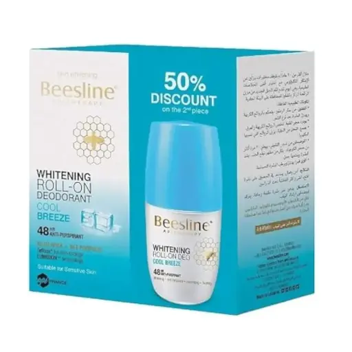 [koz385] Beesline Whitening Roll-On Deodorant (1+1) - Cool Breeze 48hr - 2x50ml 