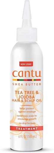 [koz555] Cantu Growth Stimulating Treatment Cream Serum With Tea Tree And Jojoba Hair And Scalp Oil - 180ml