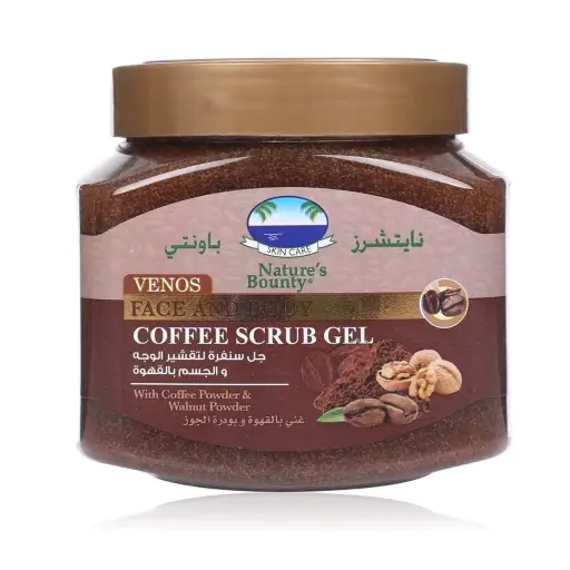 [koz790] Nature's Bounty Venos Face and Body Scrub Gel with Coffee - 560 ml