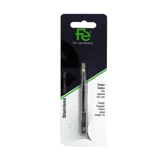[koz1125] Fe Design Golden Plated Straight Tip Tweezer FEP1057