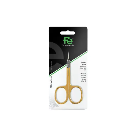 [koz1146] FE Manicure Scissors Stainless Steel Curved Tip
