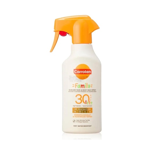 [koz1176] Carroten Family Suncare SPF30 Face and Body Milk Spray 270 ml