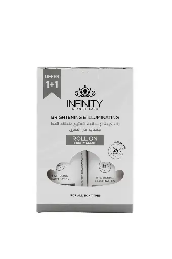 [koz1355] Infinity Brightening & Illuminating Roll On Deodorant - Fruity Scent (1+1 Promo Pack)