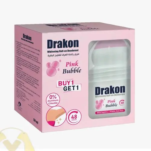 [koz1368] Drakon 5in1 Pink Bubble Roll-On Deodorant (1+1) Promo Pack - 2 x 50ml
