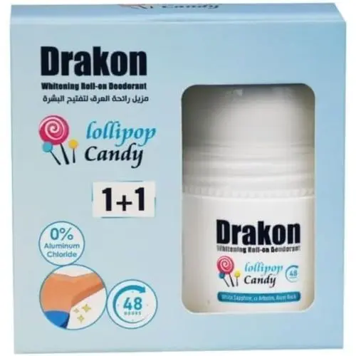 [koz1370] Drakon Whitening Lolli Pop Candy Deodorant Roll On 50ml 1+1