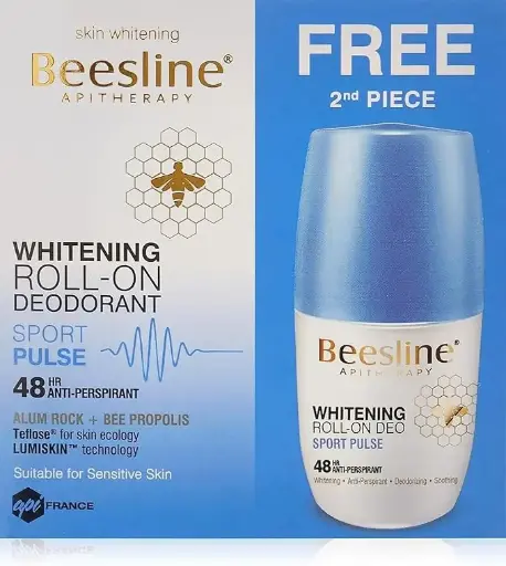 [koz1418] Beesline Whitening Roll-On Deodorant Sport Pulse 48h Protection (1+1) Promo Pack - 50 ml 