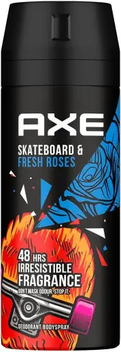 [koz1542] Axe Body Spray Skateboard & Fresh Roses 150ml