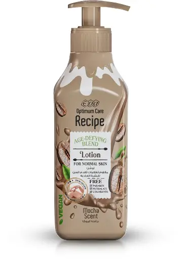 [koz1642] Eva Optimum Care Recipe Age Defying Blend Lotion For Normal Skin - Mocha Scent 370 Ml