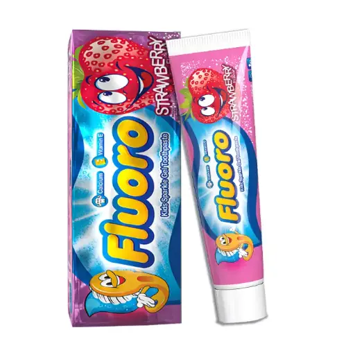 [koz1655] Eva Fluoro Kids Sparkle Gel Toothpaste Strawberry
