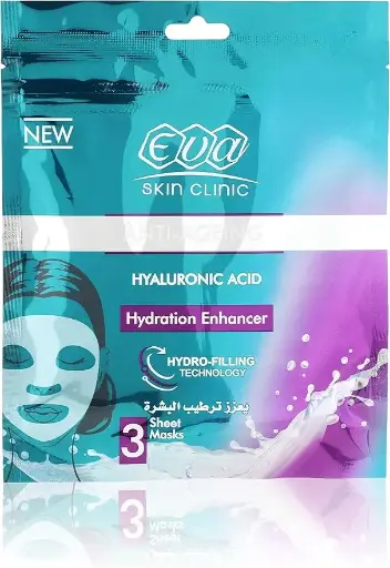 [koz1744] Eva Skin Clinic Hyaluronic Sheet Mask (3 Sheets)