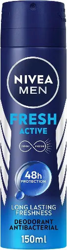 [koz2137] NIVEA MEN Fresh Active, Antiperspirant for Men, Fresh Scent, Spray 150ml
