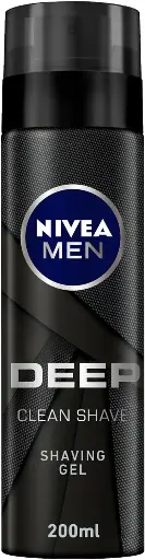 [koz2249] NIVEA MEN Shaving Gel, DEEP Clean Shave Antibacterial Black Carbon, 200ml