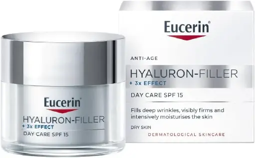[koz2350] Eucerin Hyaluron-Filler Day Cream SPF15 for Dry Skin, 50ml