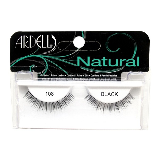 [koz2609] Ardell 1266209 Eyelash Fashion Natural Lash - 108 Demi Black