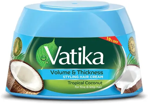 [koz2954] Vatika Naturals Tropical Coconut Styling Hair Cream (125mL)