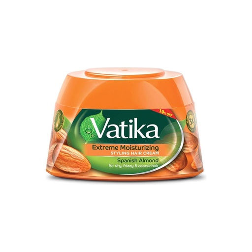 [koz2952] Vatika Naturals Extreme Moisturizing Hair Styling Cream with Spanish Almond Extracts - 125ml