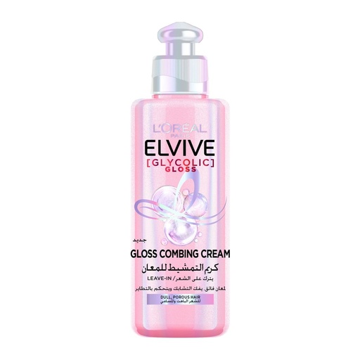 [koz3351] L'OREAL PARIS Elvive Glycolic Gloss Combing Leave in Cream 200ml