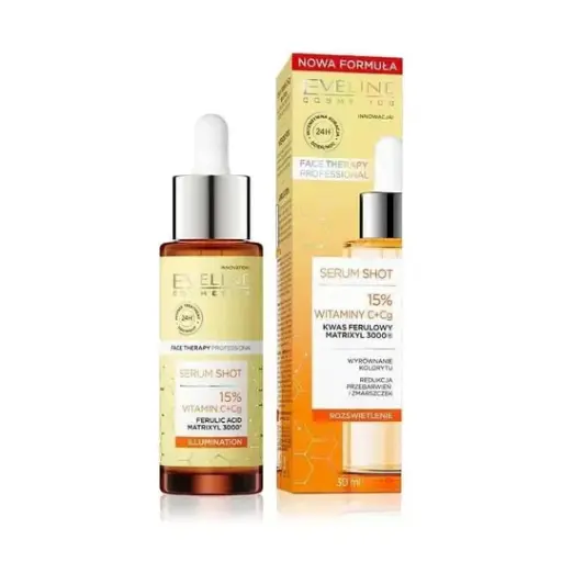 [koz3478] Eveline Cosmetics 30 ML Face Serum Shot with 15% VITAMIN C